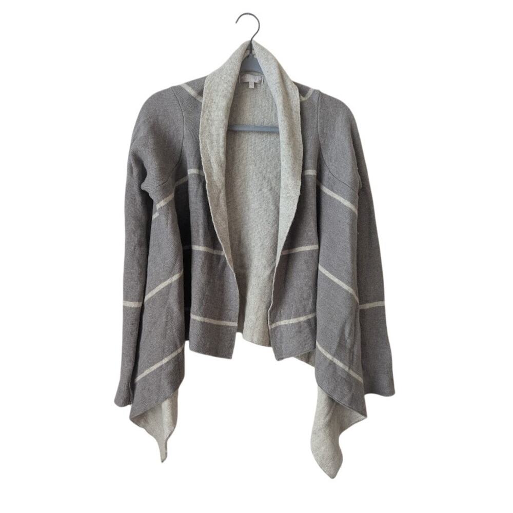 BENEDETTA B Open Cardigan Sweater Brown & Tan Womens XL Wool & Cashmere Blend